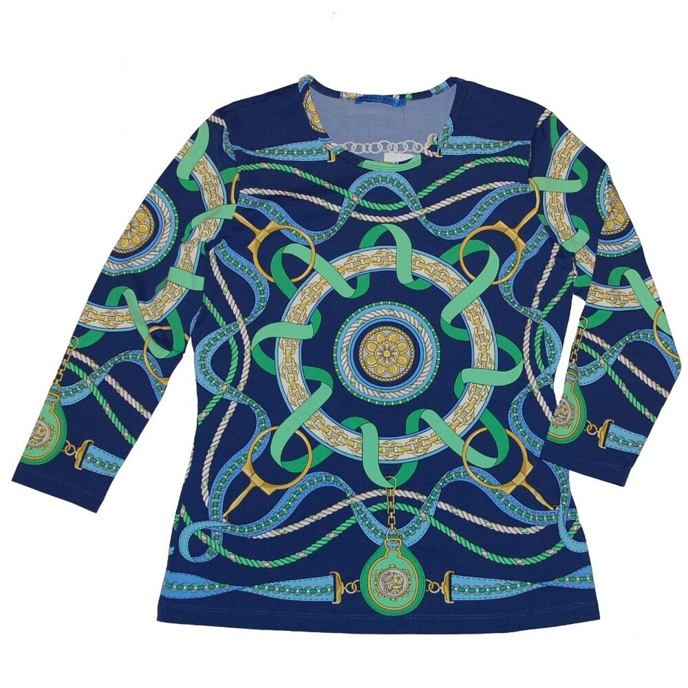 NWT J. McLaughlin Signature Top Shirt in Nouveau Middleburg Small S